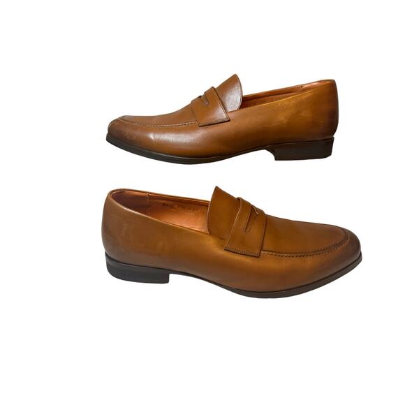 Wolf & Shepherd Penny Loafer Shoes Men’s Sz 11.5 Honey Tan Leather Portugal main image 6